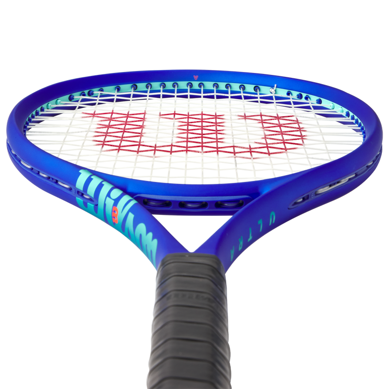 Wilson ULTRA 100 V5 2025 グリップ2 Wilson Ultra 100 v5 Tennis Racket 2025 (Electric Indigo
