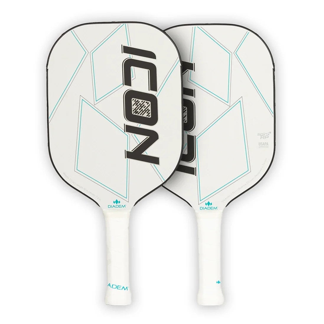 Diadem Icon White Pickleball Paddle Racketman St. Louis Tennis and